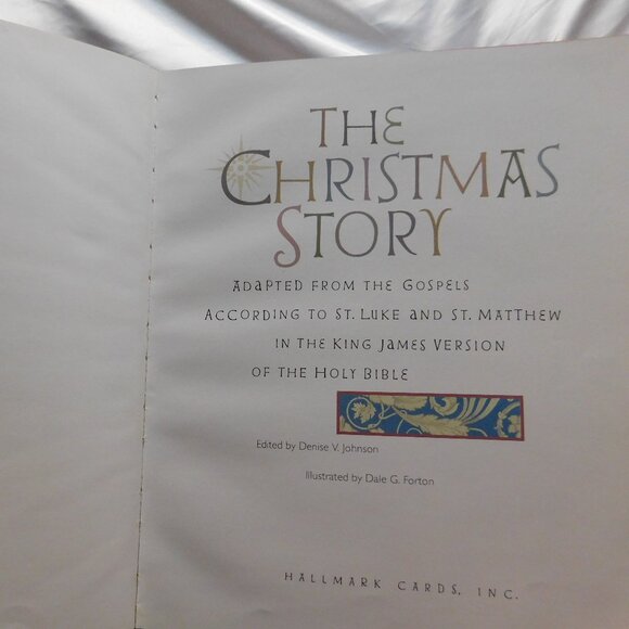 Hallmark The Christmas Story Adapted from the Bible Gospels Book 1993 - Picture 4 of 9